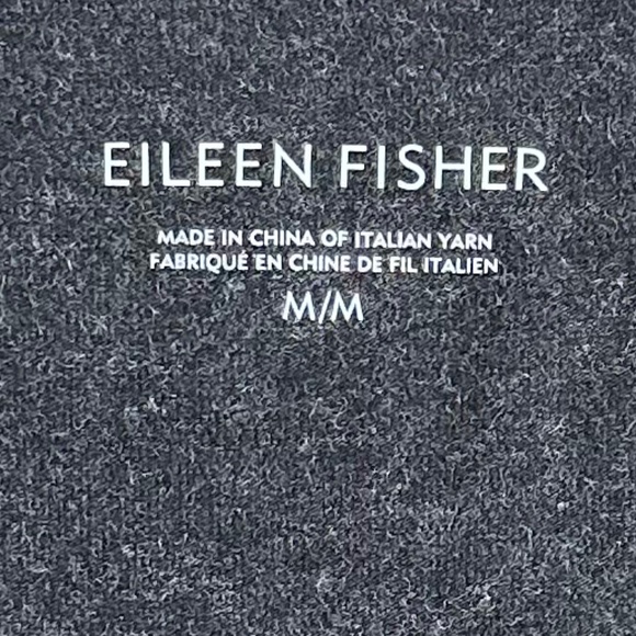Eileen Fisher Stretch Jersey Long Sleeve Top Charcoal Med Casual Cozy Soft NWT - Picture 4 of 12